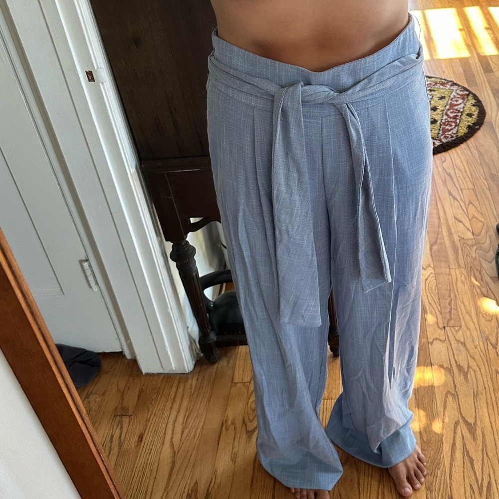 Worthington size 8 wide leg trouser pants 💙 light denim blue color